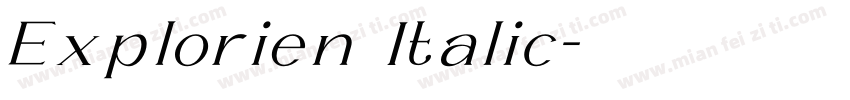 Explorien Italic字体转换